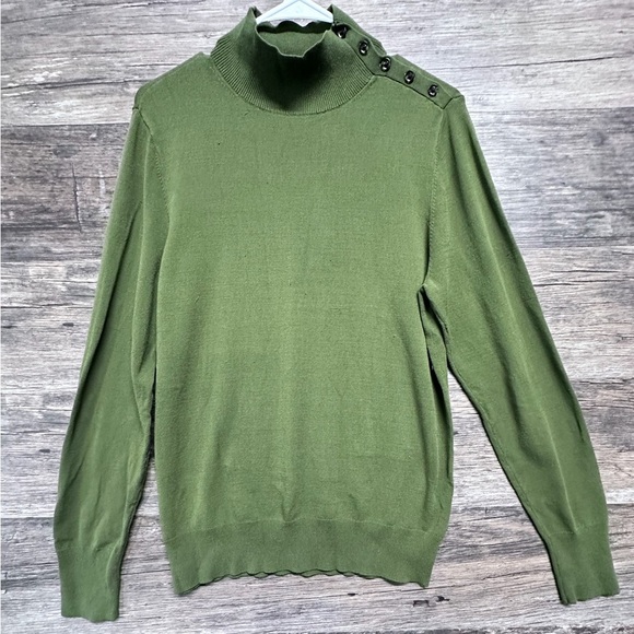 Ann Taylor Green Cowl Neck Sweater - Picture 1 of 8